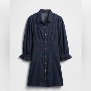 GAP Dark Indigo Button-Front Mini Dress